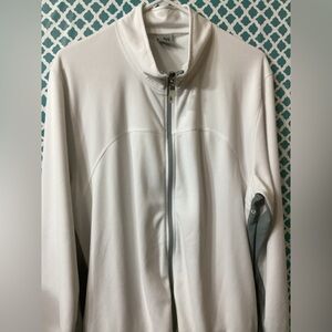 Alo women’s athletic White Full-Zip Jacket size large